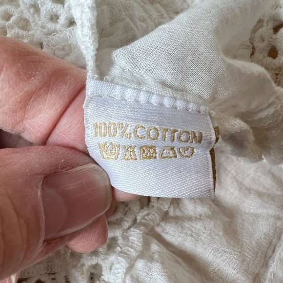 ROSE AND ROSE DRESS XS CROCHET LACE SLEEVELESS COQUETTE PRAIRIE COTTAGECORE - Picture 12 of 13